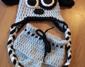 3-6 Month Pound Puppy Hat and Diaper Cover Set - Photo Prop
