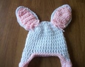 0-3 Month Bunny Rabbit Hat - Easter Photo Prop - Ready to Ship