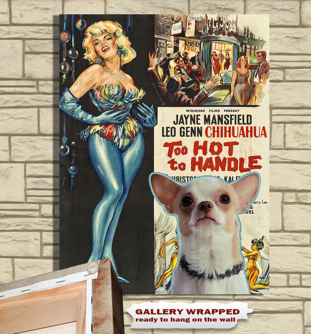 Chihuahua Vintage Movie Style Poster Canvas Print  NEW Collection by Nobility Dogs