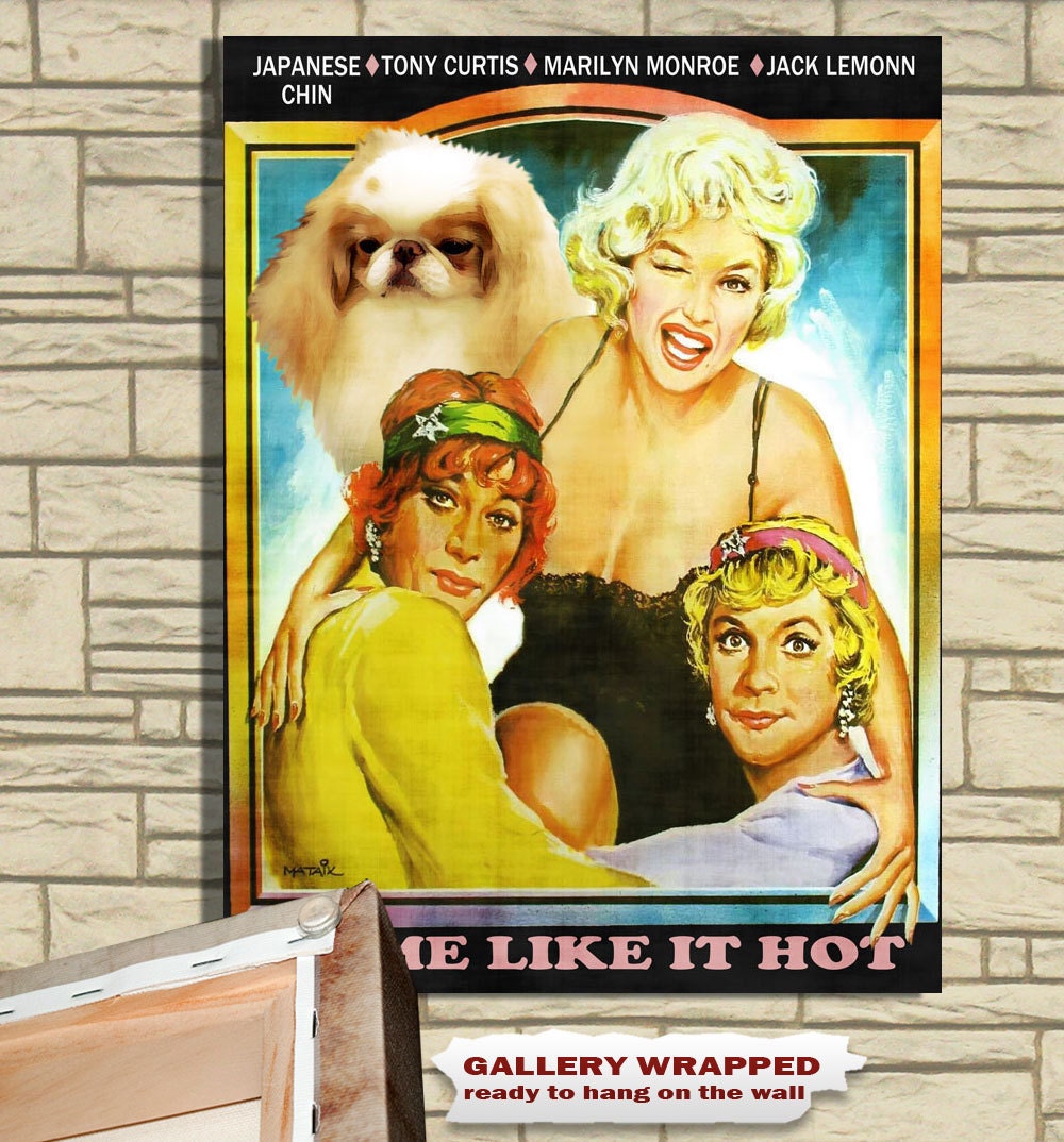 Japanese Chin Vintage Movie Style Poster Canvas Print  NEW Collection by Nobility Dogs