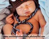 Crochet Owl Hat - newborn  - 4T