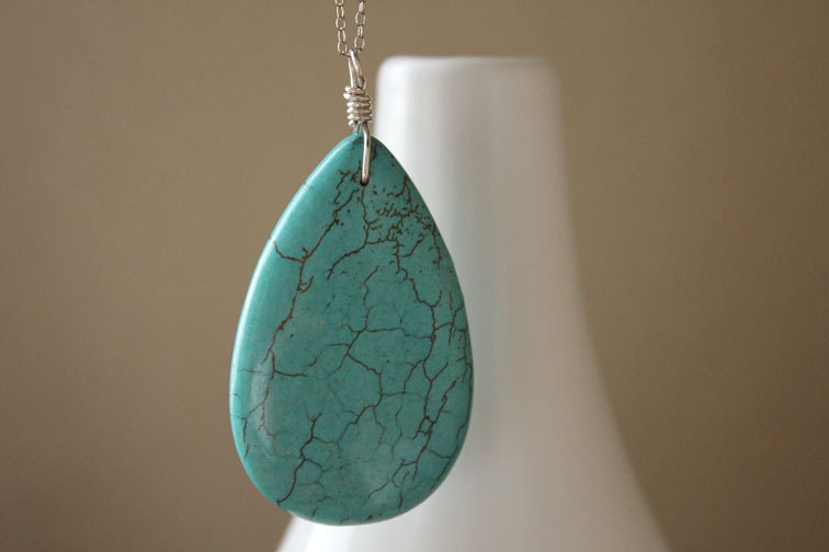 Turquoise Teardrop Pendant