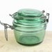 Vintage French Green Canning Jar, for Preserving, Heavy Glass