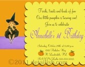PRINTABLE Vintage Style 1st First Birthday Party Invitation - Halloween - Print as many as you need Il_170x135