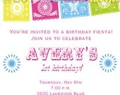 Mexican Fiesta Party Invitation Papel Picado - Customized - DIY Printable Il_170x135