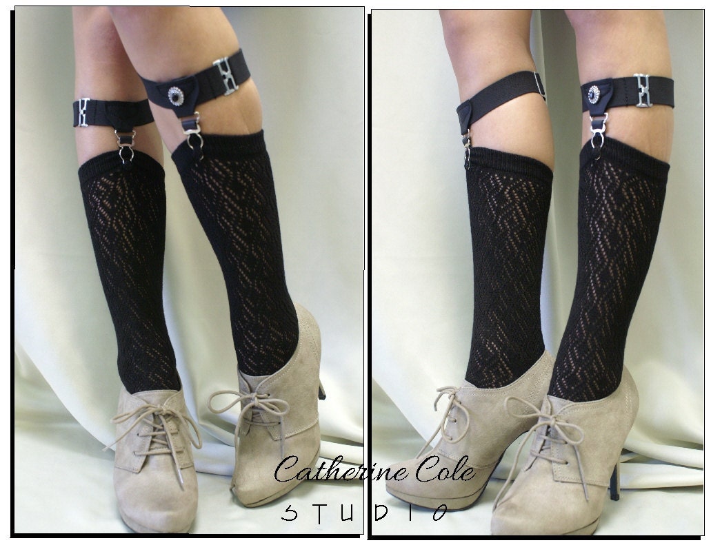 Sock Garters Thigh high Garters / Catherine Cole Studio / Made in USA / Adjustable steampunk / A  timeless vintage classy style