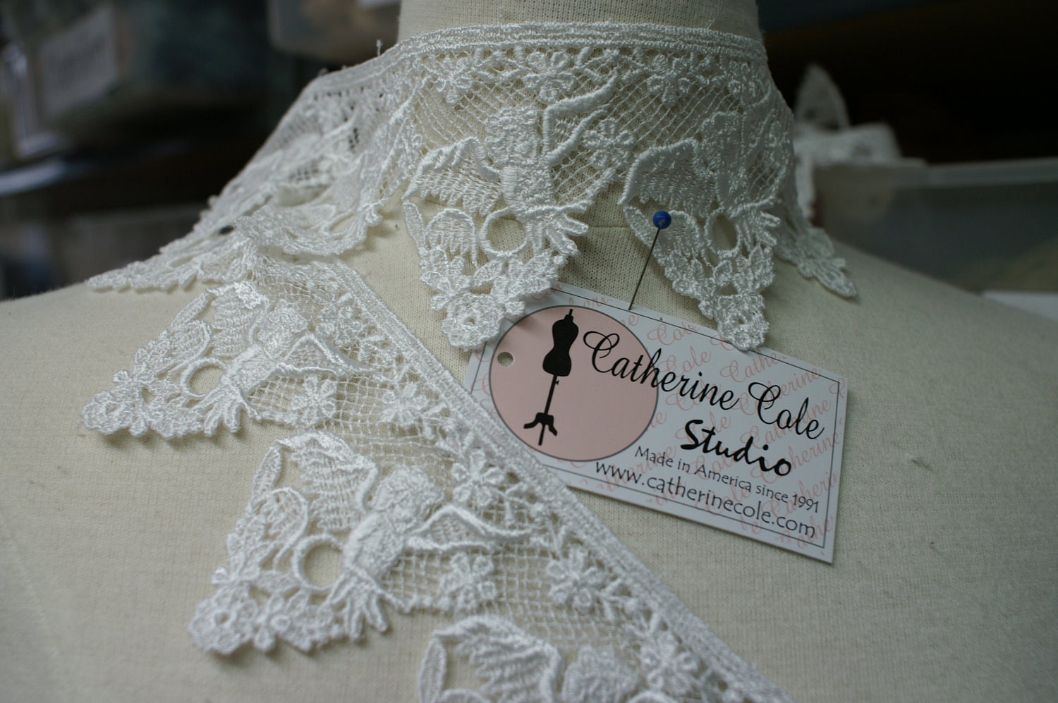 6 yd white Angel cherub white venise lace trims lace bridal christian wedding fabric wedding bridal lace by Catherine Cole venice