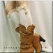 Ruffles and Lace - Ivory ruffled lace w triple buttons - Catherine Cole Studio womens knee socks Made in usa (BKS3B)