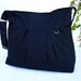 Jeanine - Black canvas messenger bag shoulder bag - 10 pockets - one available
