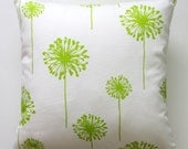 Premier Prints Chartreuse Dandelion Pillow Cover- 20x20 inches- Hidden Zipper Closure