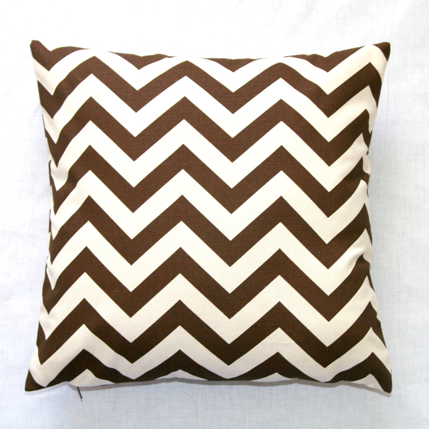 Premier Prints Brown Chevron Pillow Cover- 16x16 inches- Hidden Zipper Closure