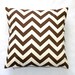 Premier Prints Brown Chevron Pillow Cover- 16x16 inches- Hidden Zipper Closure