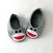 Sock Monkey felt baby booties