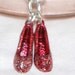 Ruby Red Slipper Necklace, Emerald Design Chain, WIzard Of Oz, Dorothy, Oz Jewelry