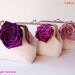 Personalized Bridesmaid Gifts Clutch with Set of 3 White Lace Clutches and Silk Rose Flower brooches - 5% off included