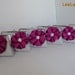 Bridesmaid gift idea - Set of 6 silver grey  silk clutch with fuchsia -monogram the inside for the perfect  gift for summer wedding
