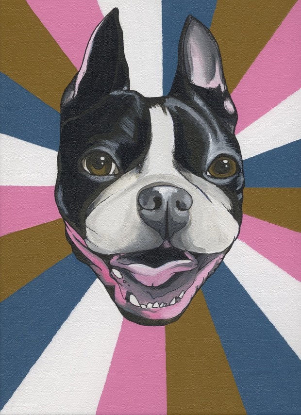 Custom Dog Portrait 24X30 cm ( 9.4 X 11.8 inches)