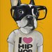 I Love HipHop French Bulldog Painting (24X30cm)