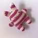 super kawaii crochet bunny pink & cream stripes