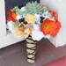Bouquet with Vibrant Poppies, Succulents, Ranunculus and Blackberries (with Boutonniere)