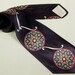 40s -Wide- Tie -Atomic- Rayon Cravat - 1940s - Mens - Necktie - Mid Century Modern