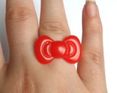 Red Hello Kitty Bow Ring