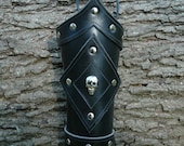 Dead Mans Pirate Leather Arm Bracers - MedievalCollectibles