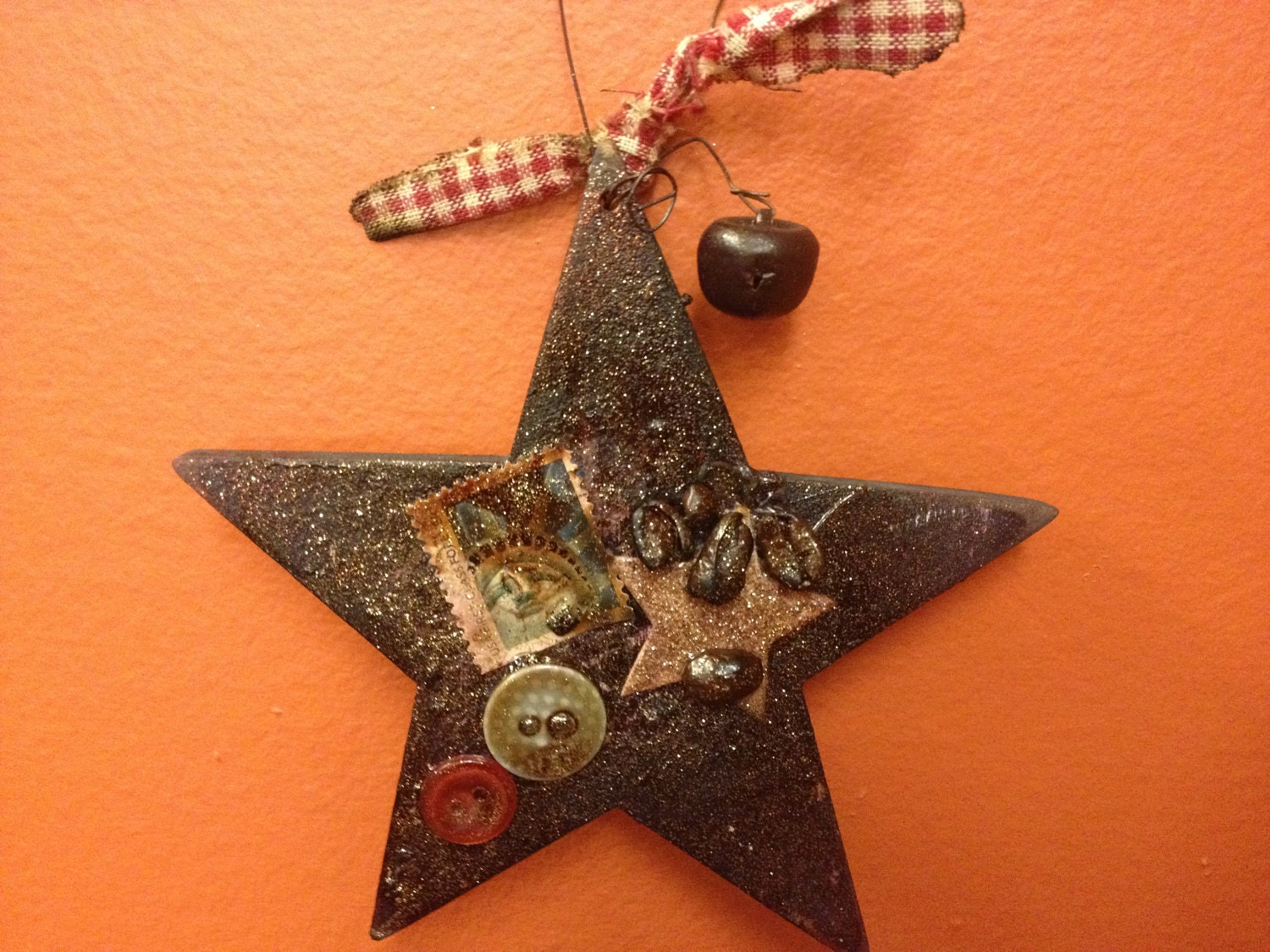 FREE SHIPPING: Patriotic Vintage Inspired Star Ornament