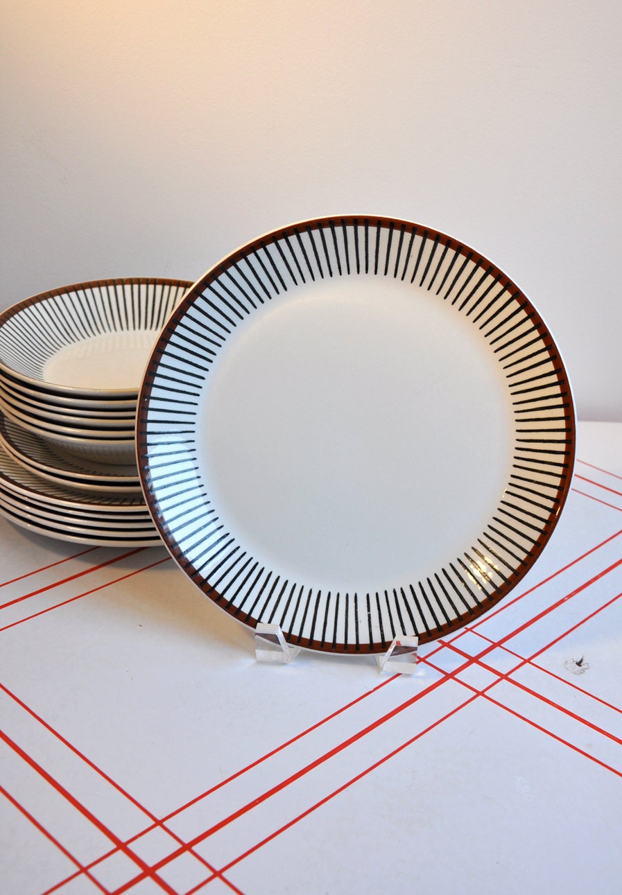 RESERVED FOR DESTIJL - Spisa Ribb 10" Plates by Stig Lindberg - Set of 2