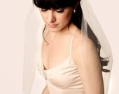 White Elbow Length Bridal Veil- Hair Accessory