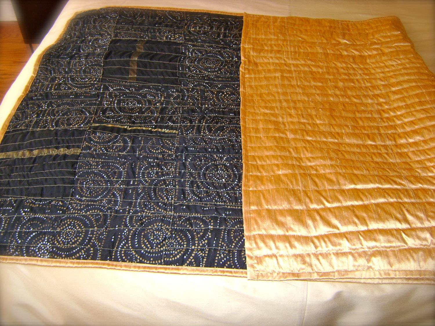 Midnight Magic Sari Throw Blanket