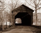 Covered Bridge in Sepia