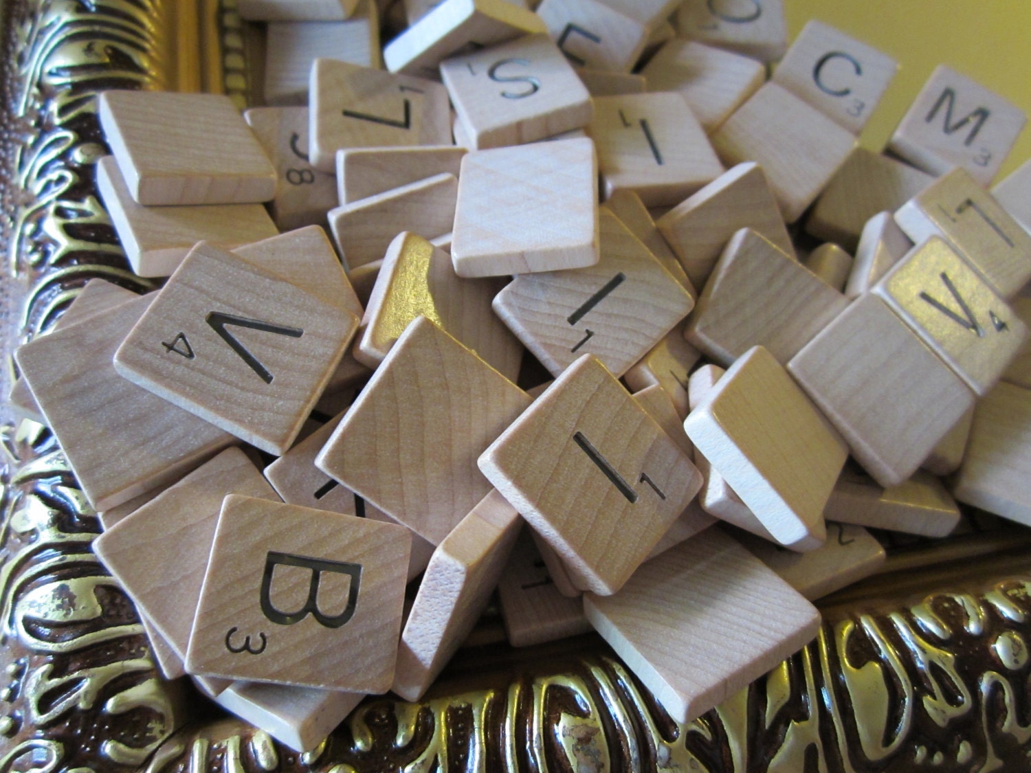 100 Wooden Scrabble Tiles for Pendants or Other Craft Projects