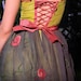 Chartreuse Silk Dress with optional nunofelted overskirt, size small