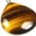 Chubby Golden Tiger Eye Teardrop Pendant - 34mm x 35mm x 6.5mm - A2318