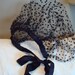 Vintage Ladies Hat Adorable Vintage Black Polka Dot Bonnet 1960s Jackie Kennedy Inspired Bonnet