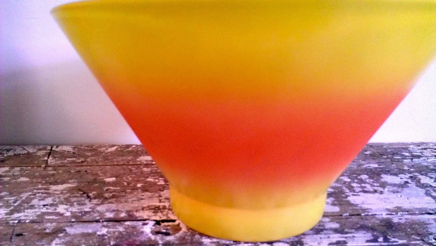 Vintage Blendo Bowl Glass Bowl Orange and Yellow Vintage Glass
