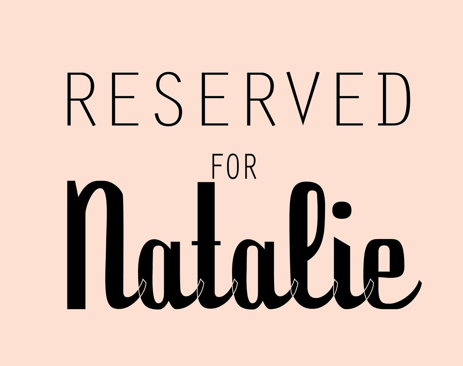 R E S E R V E D for Natalie. Custom Bag.