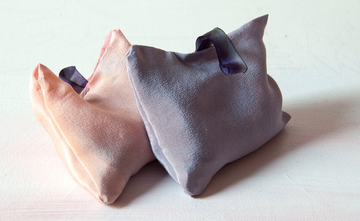 FRENCH Lavender Sachet. Hand Dyed Silk Lavender Sachet. Listing for ONE