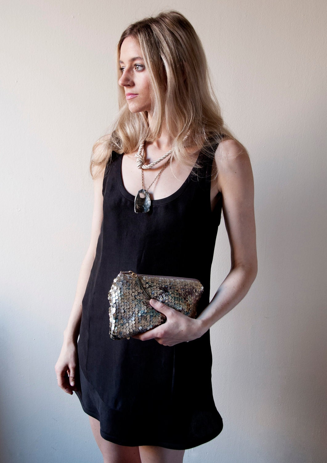 LAST ONE S E Q U I N Clutch. Pewter Metallic Clutch. Wedding Clutch. Blue Sea