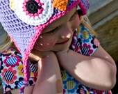 Hootin Owl Earflap hat - Newborn-5 years sizes