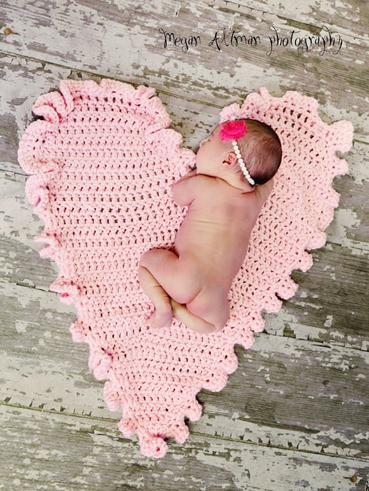 Plush Heart Mat - photography prop