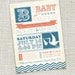 Vintage Retro Baby Shower Invitation (PRINTABLE)