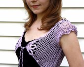 Crocheted lilac bolero