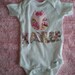 Personalized  Pink Owl Onesie