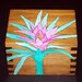 Handpainted Wooden Keepsake Box With Tropical Flower