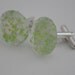 Lime Green Cuff Links Recycled Glass Marbles Unique Groom and Groomsmen Gift