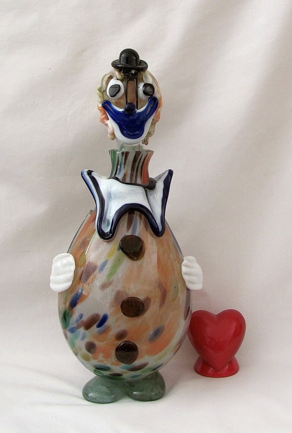 Murano Hand Blown Art Glass Clown Decanter A By Yourheart On Etsy