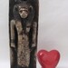 Vintage Egyptian Deity God Statue with Hieroglyphic Symbols - UNIQUE