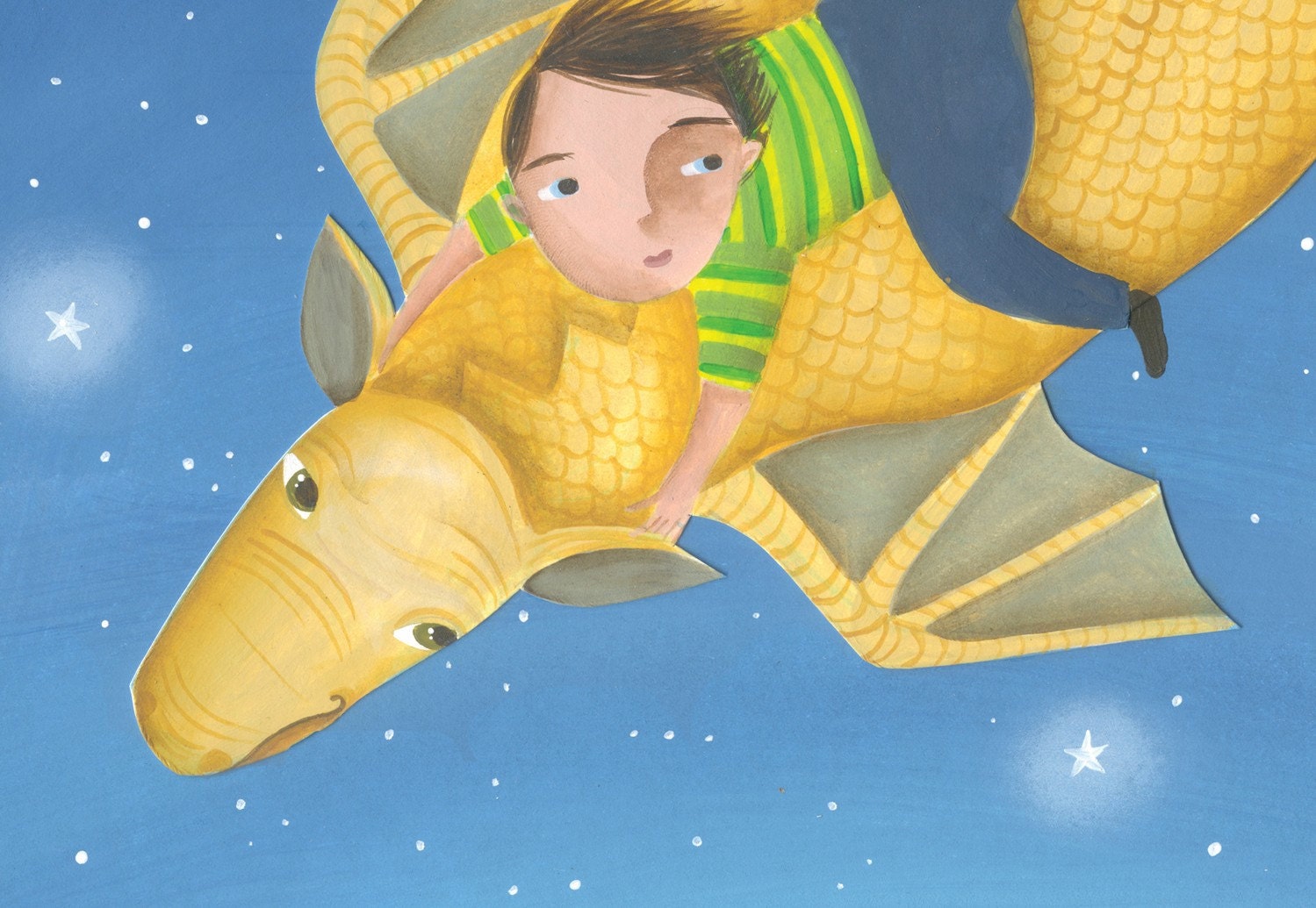 Children illustration print art - "Night flight"